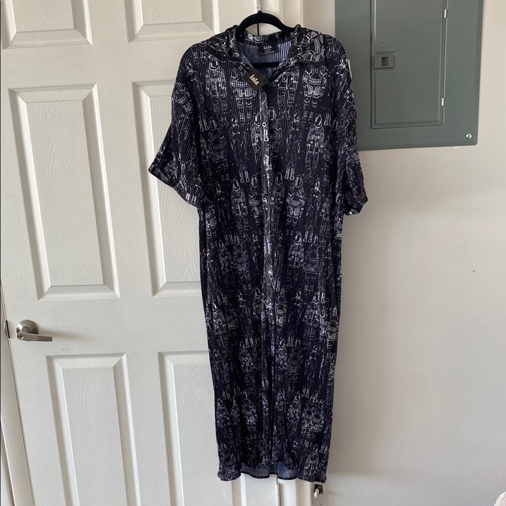 Dressed in LALA Black and White Patterned Dress